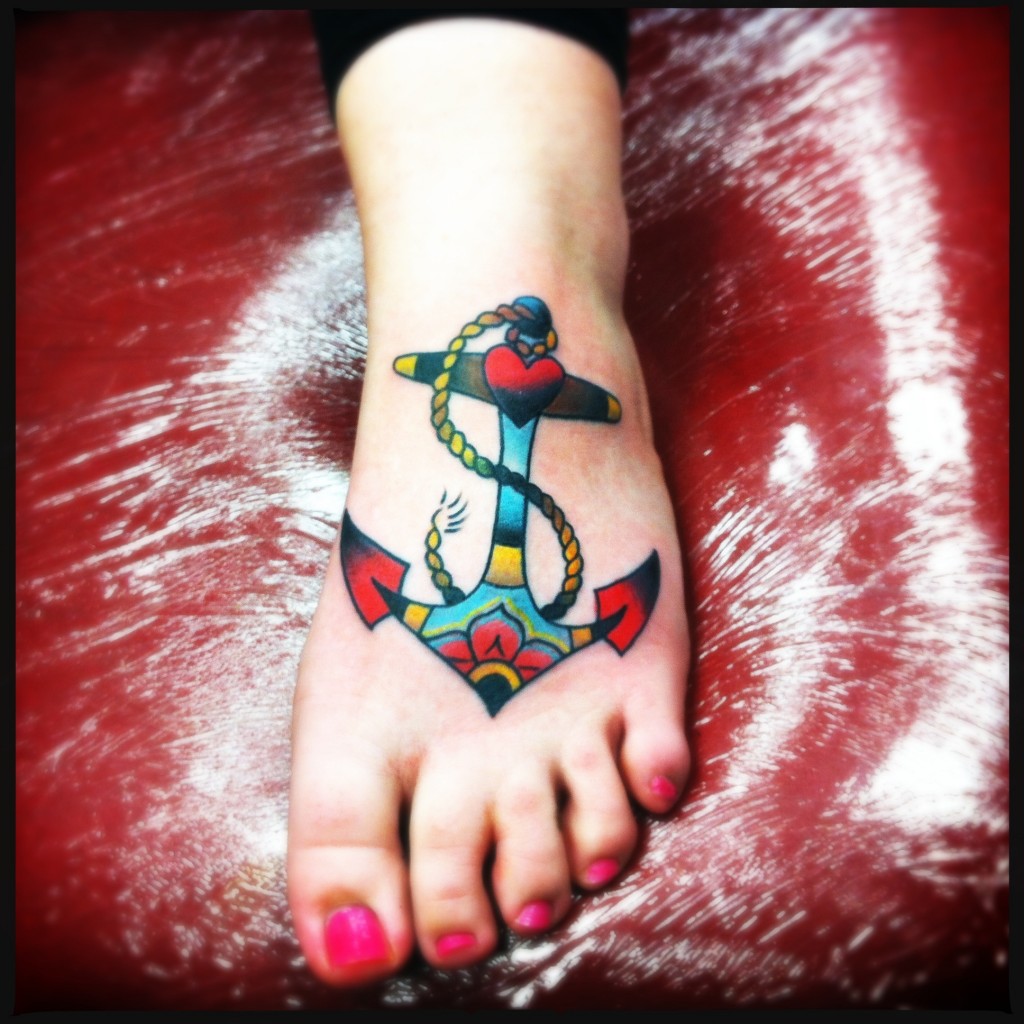 Anchor Foot Tattoo