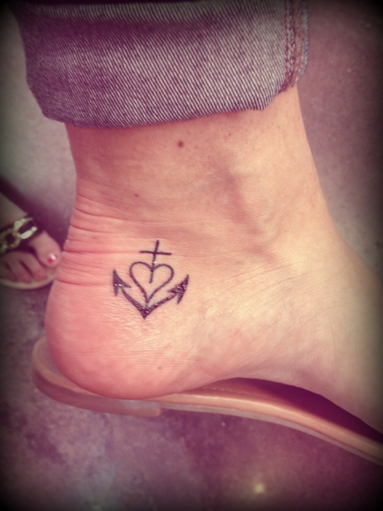 Anchor With Heart Tattoo