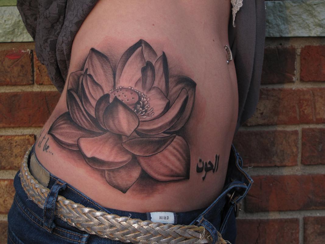 Black Lotus Neck Tattoo - wide 10