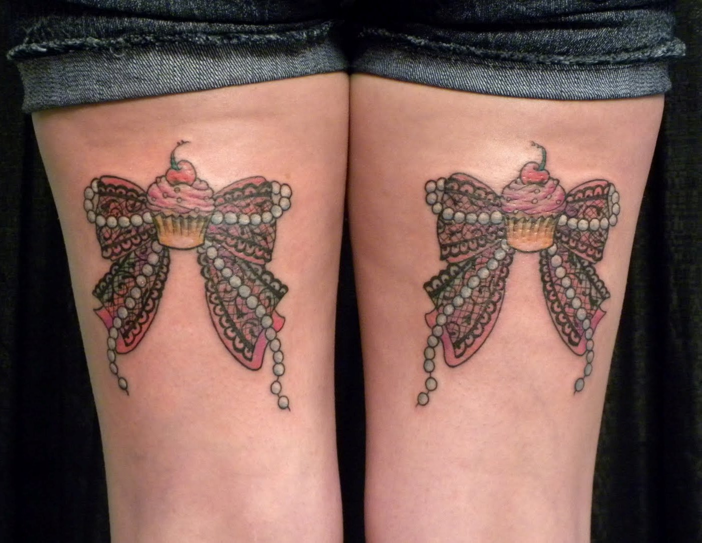2. 10 stunning bow tattoo designs for the back of your thighs - wide 5