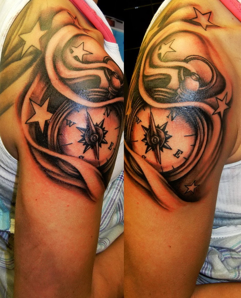 Compass Tattoos Designs, Ideas and Meaning  Tattoos For You