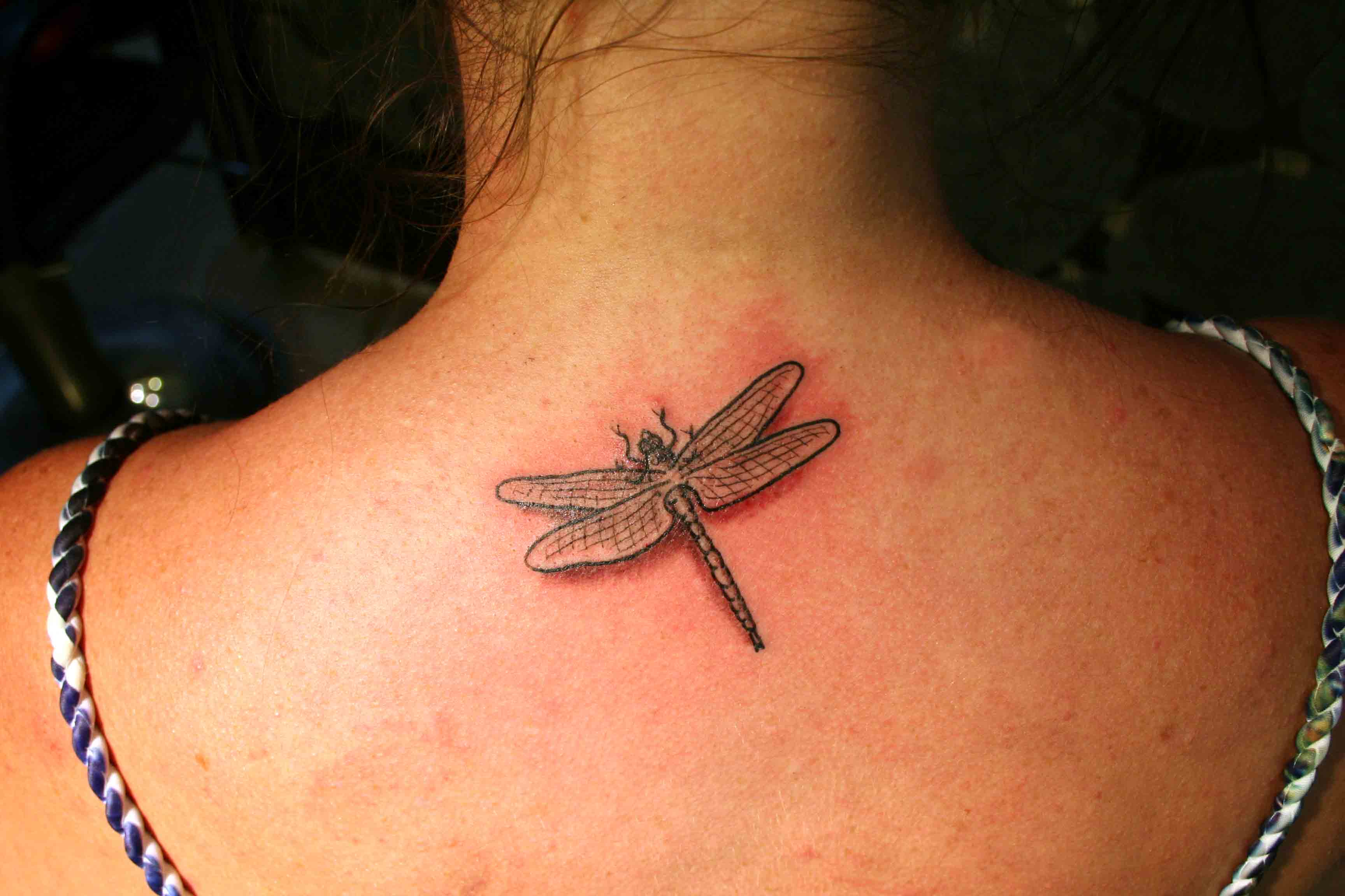 Small and Simple Dragonfly Tattoo - wide 8