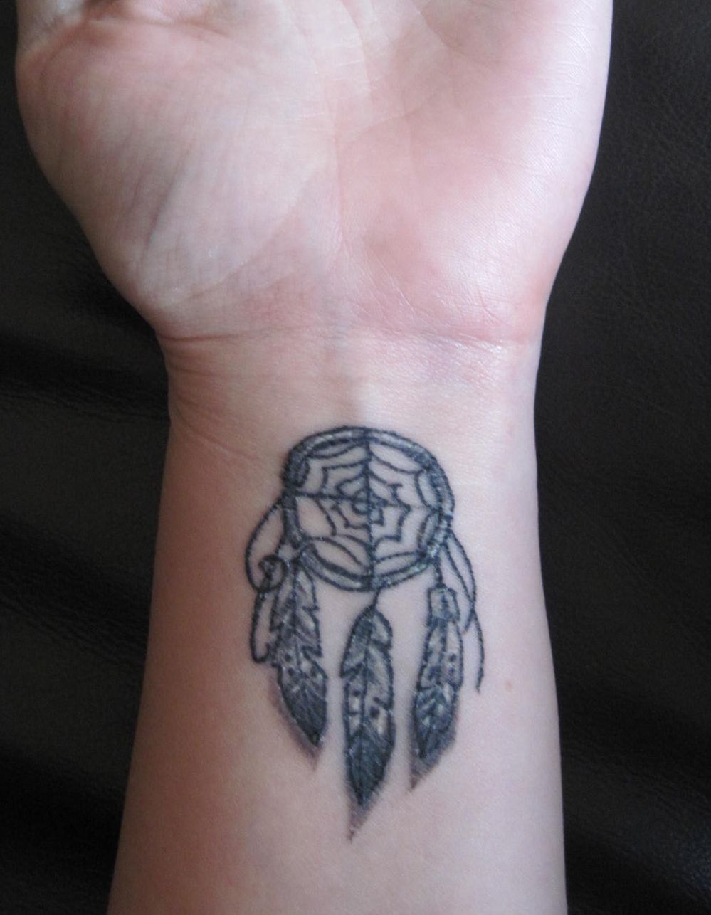 Simple Dream Catcher Tattoo On Wrist