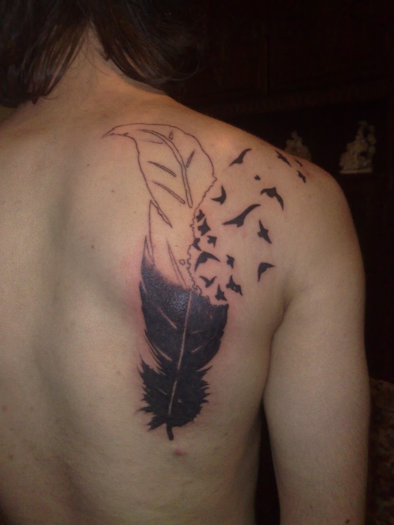 Feather Bird Tattoo