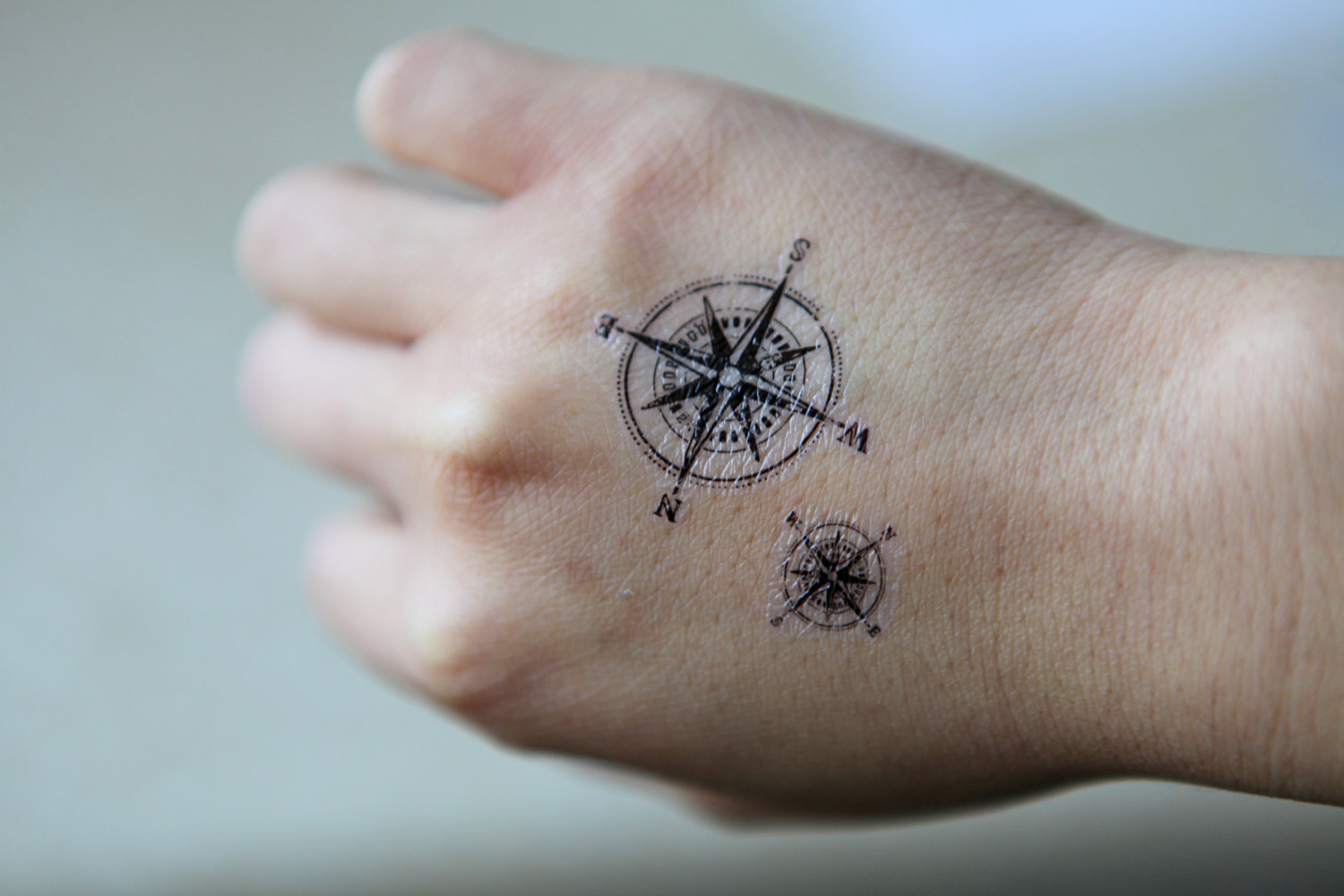 Simple Compass Tattoo Designs