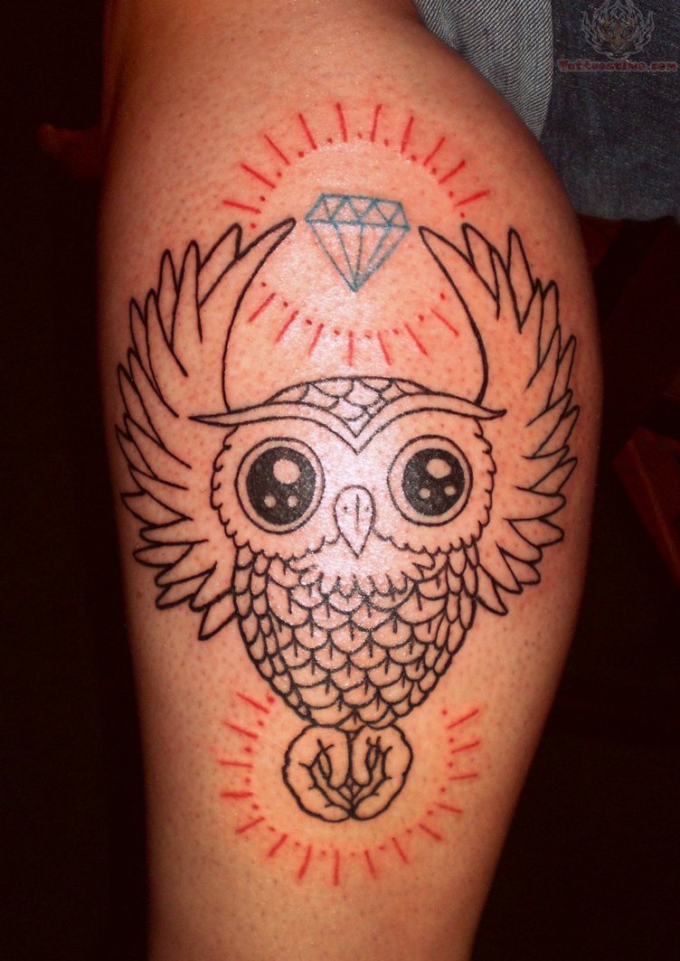 Traditional Owl Tattoo Arm