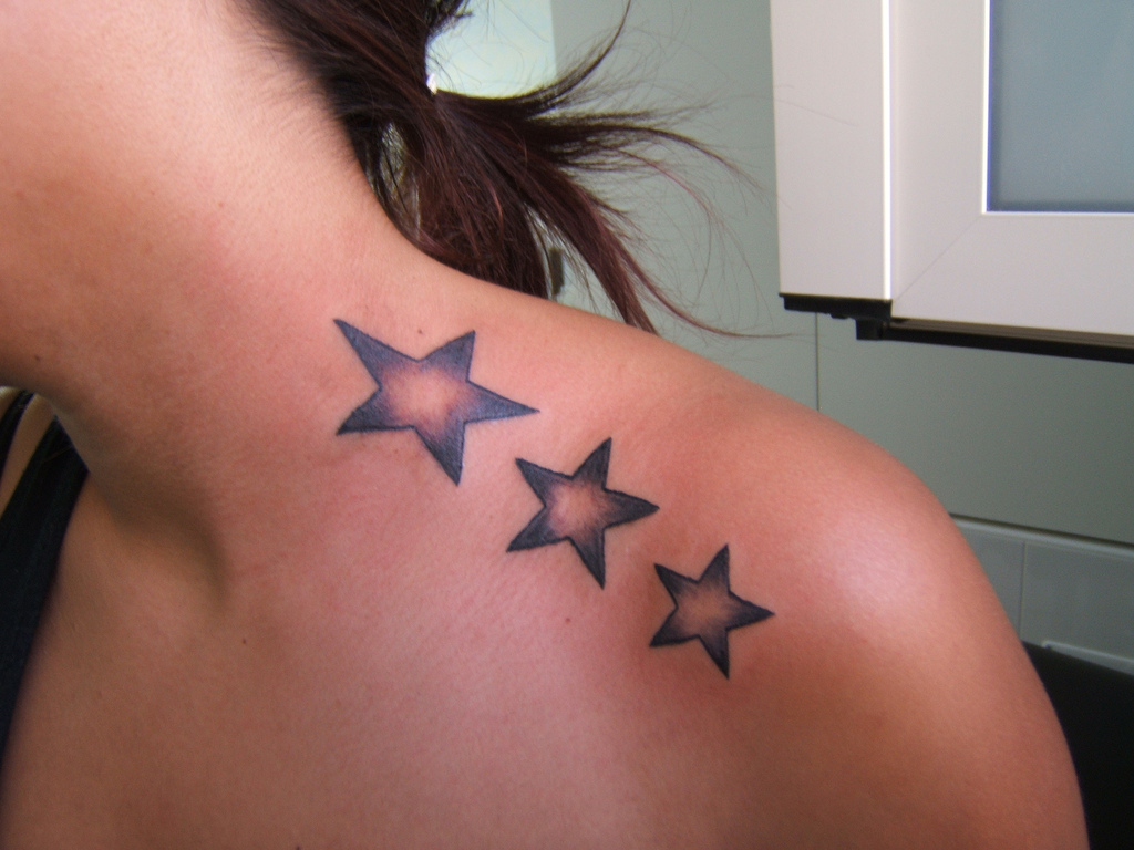Small Star Tattoo Behind Ear - wide 5