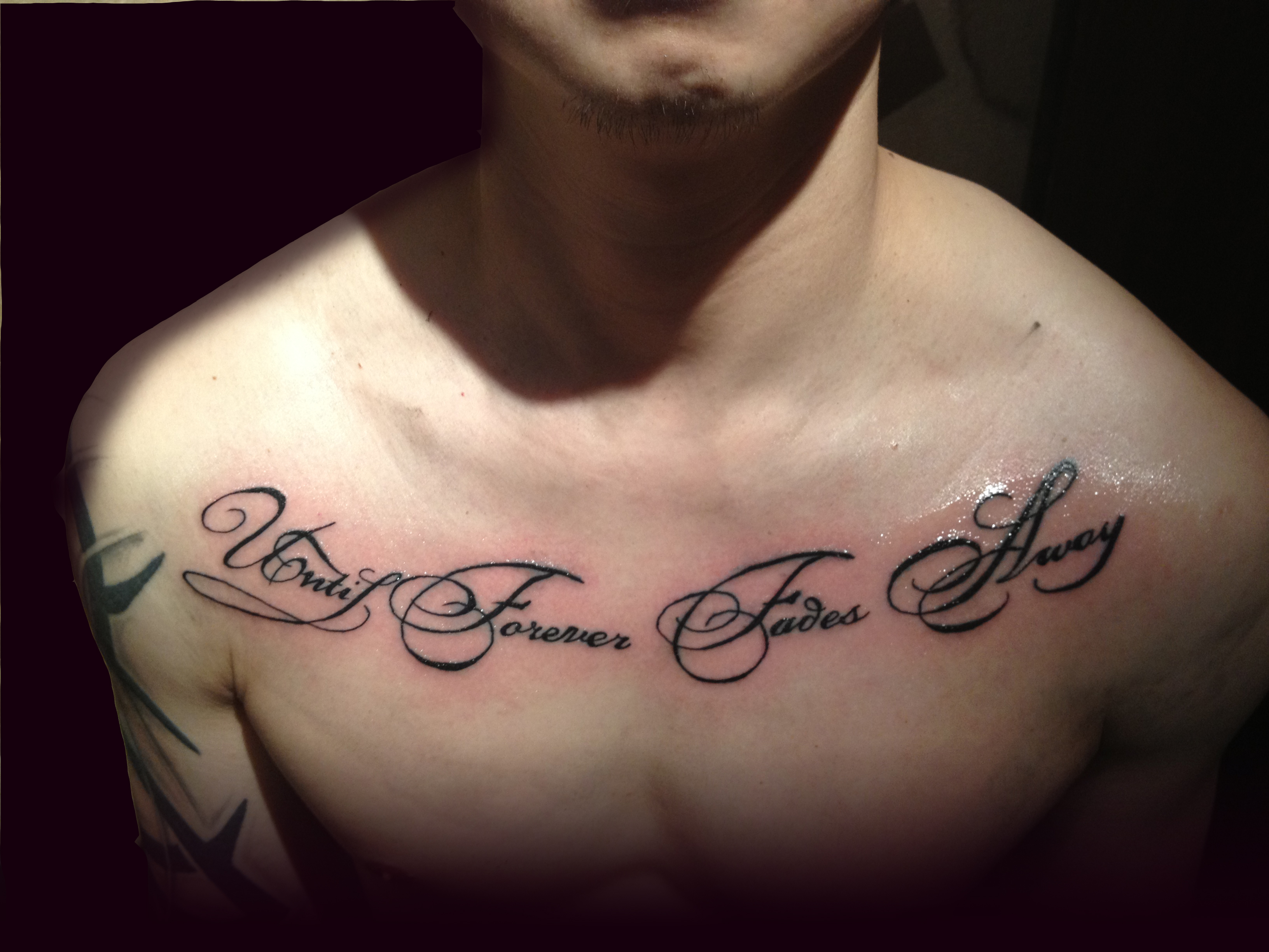 7. Shoulder Cap Tattoo for Men with Quotes - wide 2