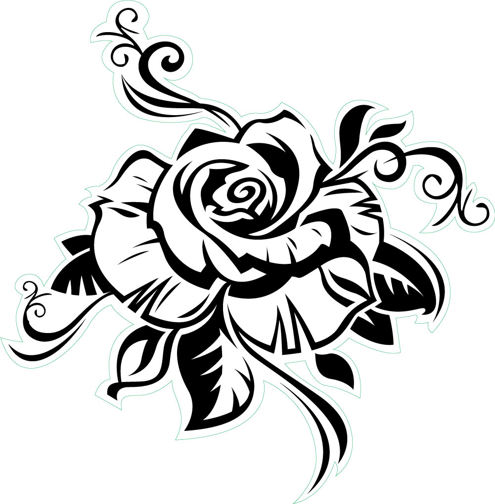 Rose Clip Art Outline