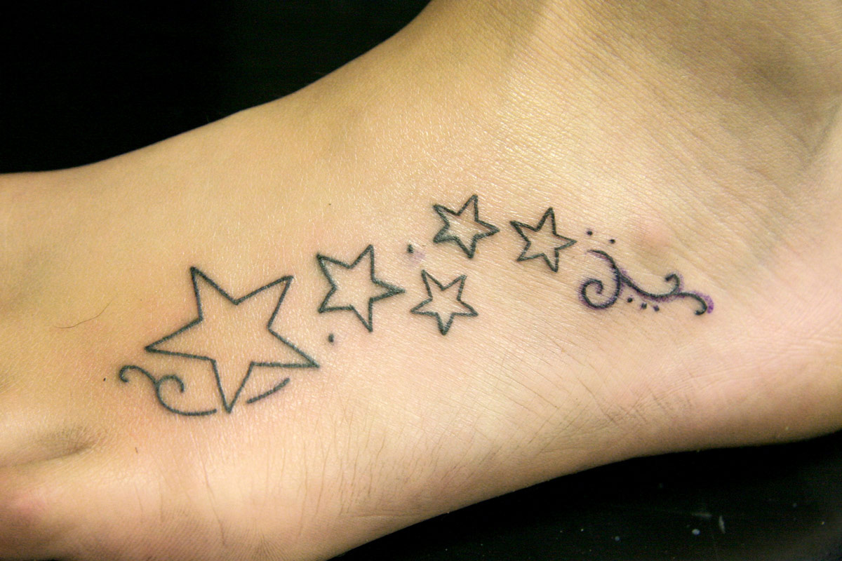 7. Star Tattoo Designs for Women's Foot - wide 10