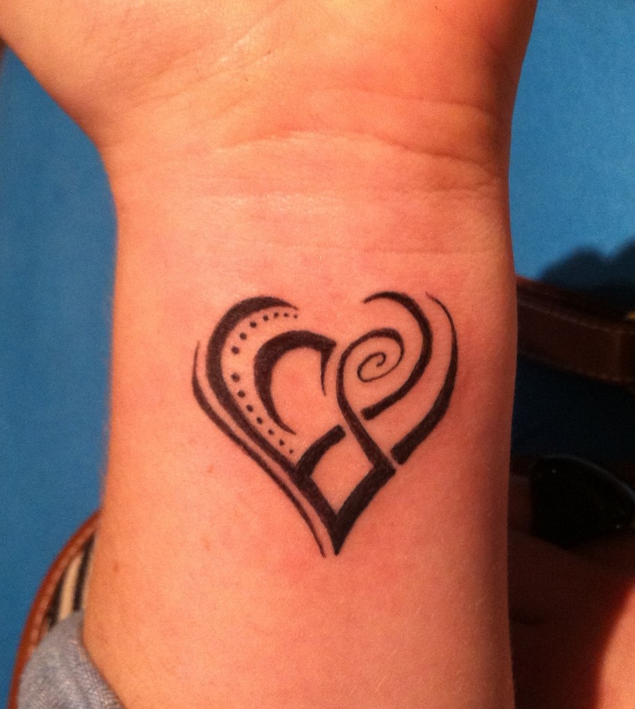 Simple Heart Infinity Tattoo