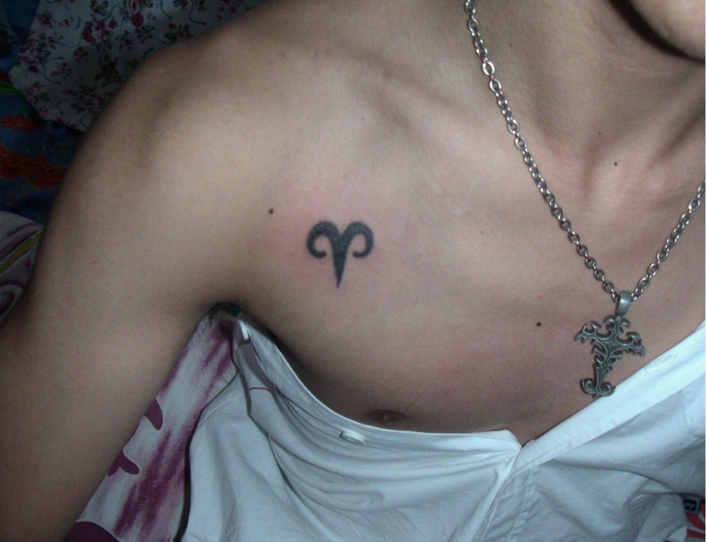 Aries Zodiac Sign Minimalist Tattoo - wide 2
