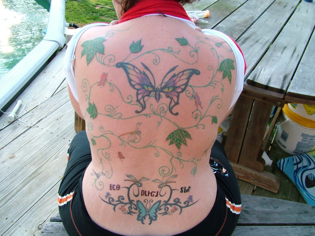 Butterfly Vine Tattoos