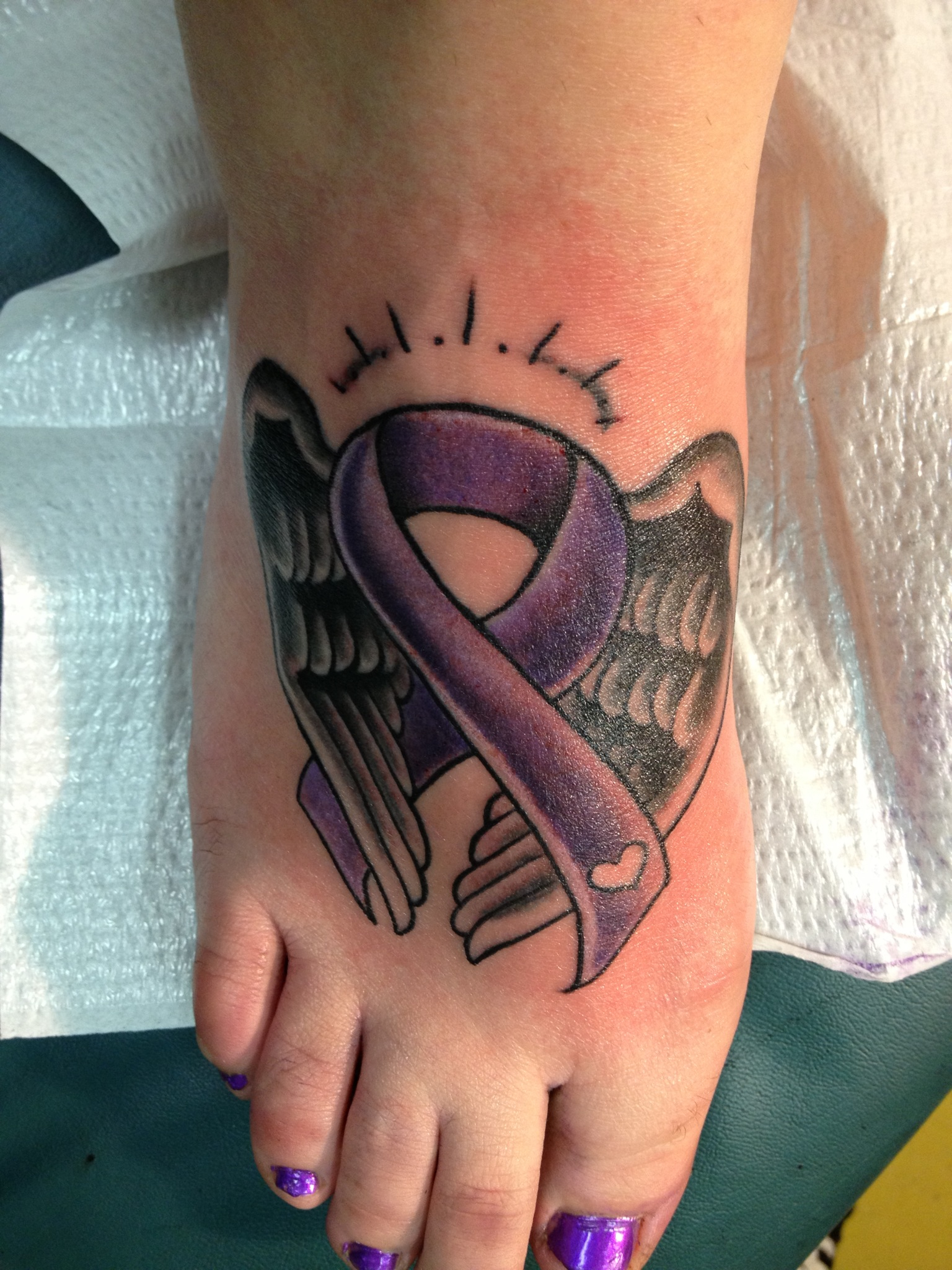 Cancer Ribbon Tattoos Designs, Ideas and Meaning | Tattoos For You