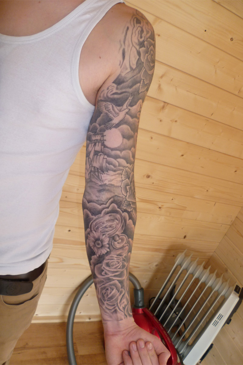 Tattoo Sleeve Designs Clouds