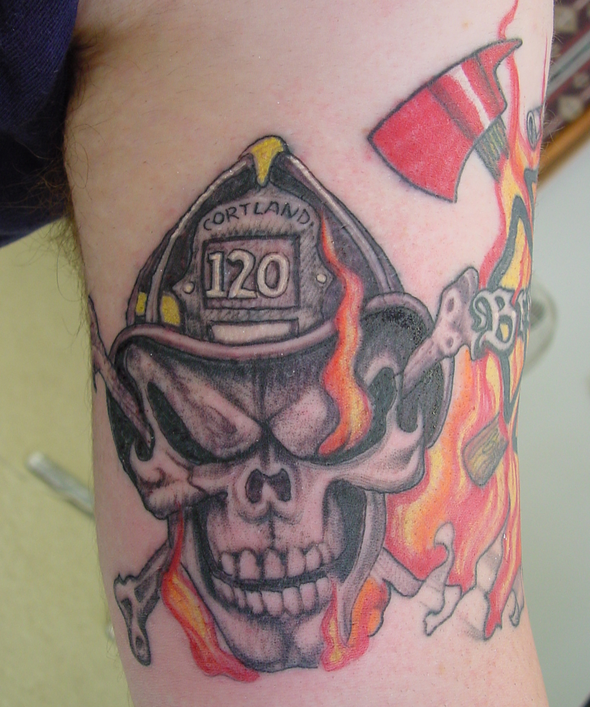 Firefighter Half Sleeve Tattoos 