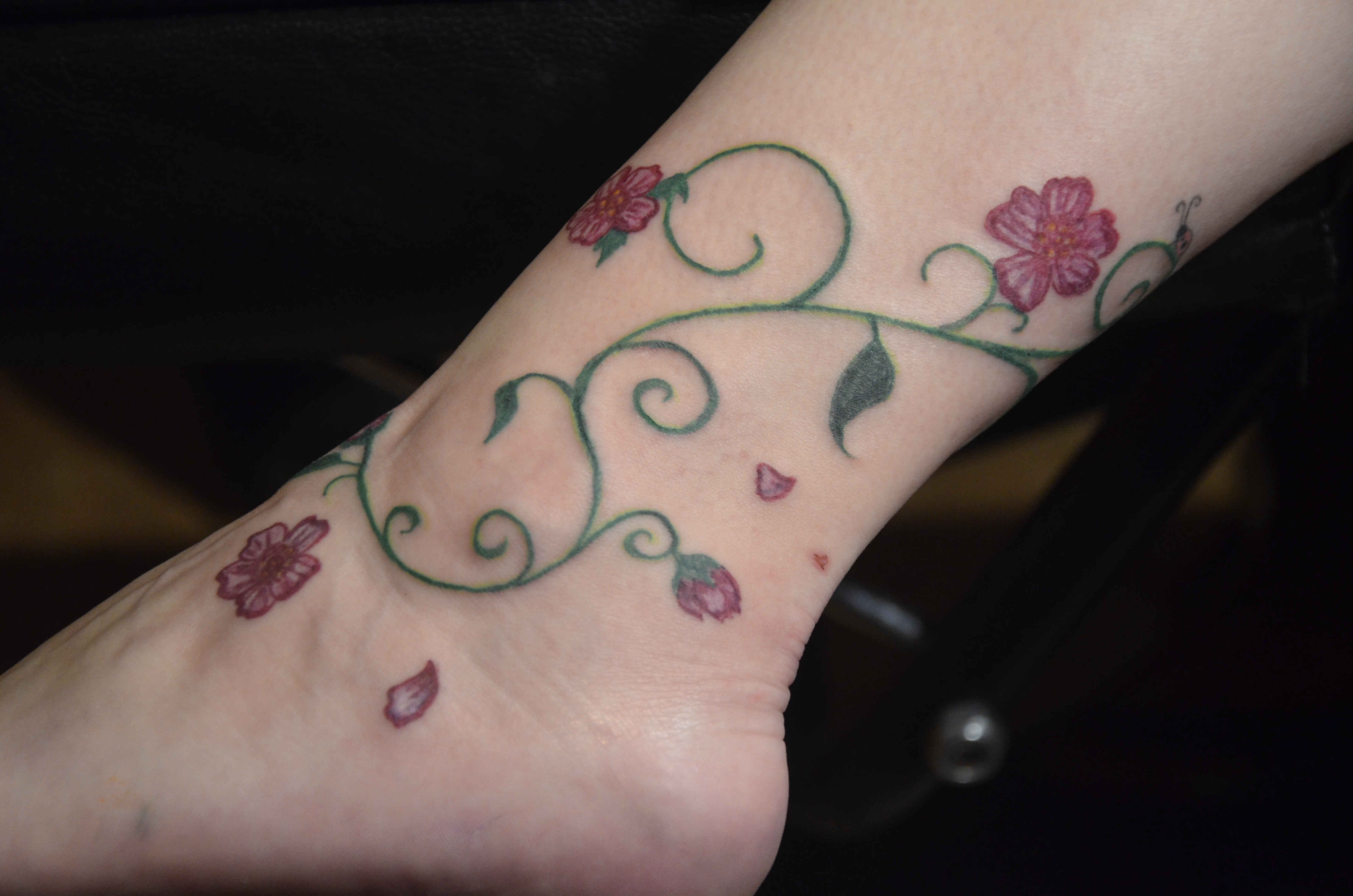 8. Hand Vine and Rose Tattoo - wide 3