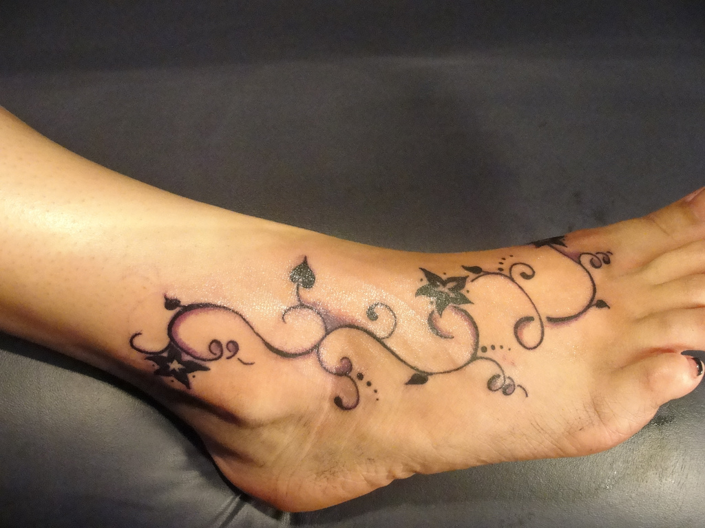 Vine Foot Tattoos