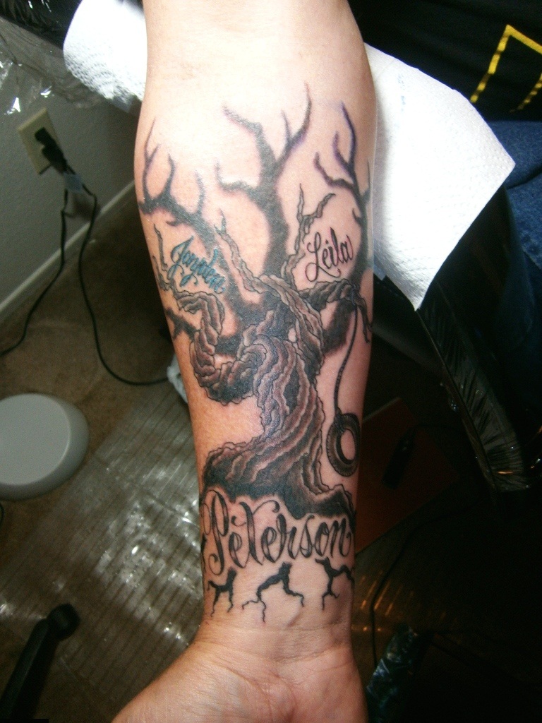 Family Tree Tattoo Designs With Names