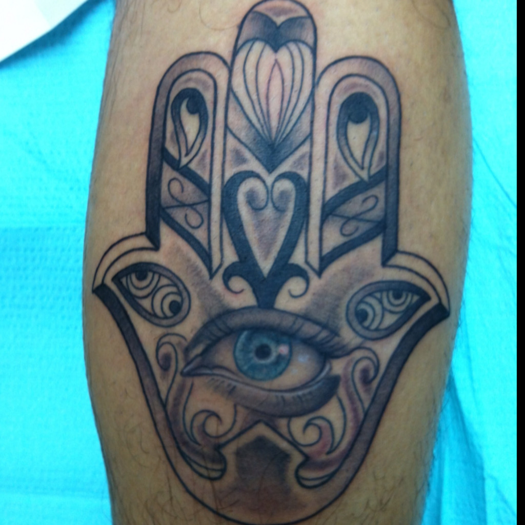 Evil Eye Hand Tattoo