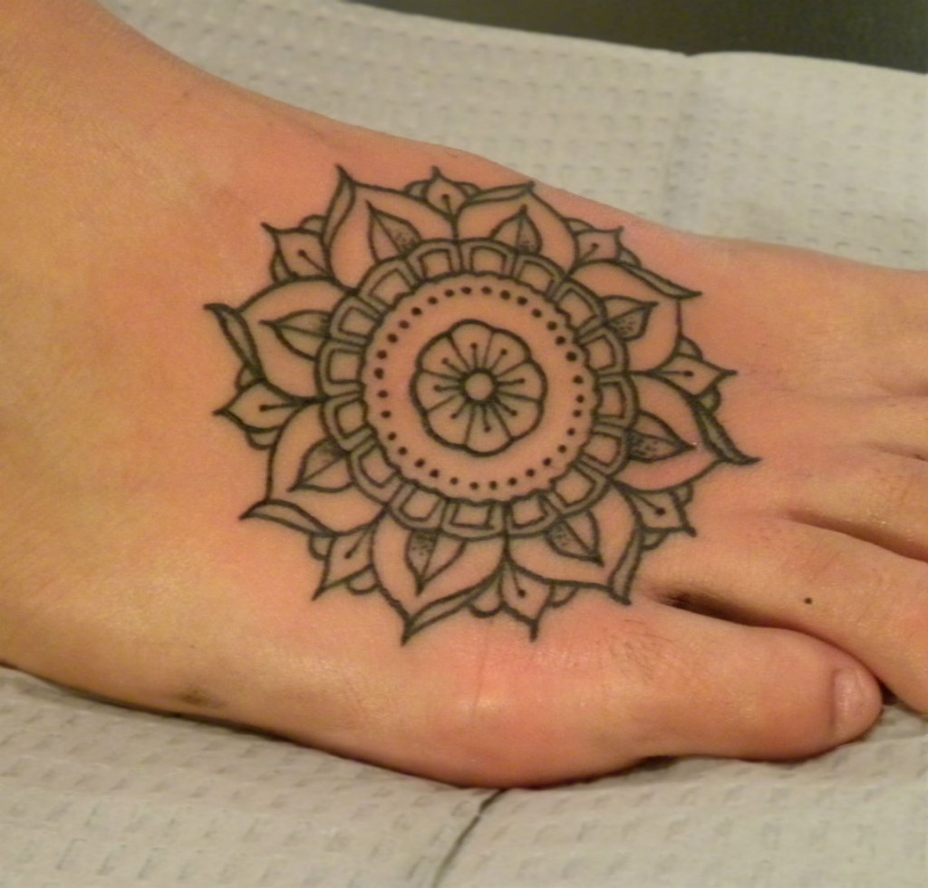 Lovely Flower Mandala Tattoo