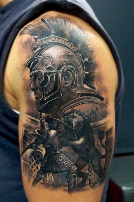 Gladiator Tattoos Designs, Ideas and Meaning | Tattoos For You