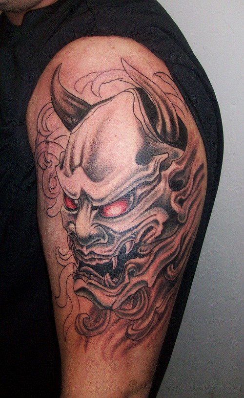 Oni Mask Tattoos Designs, Ideas and Meaning | Tattoos For You