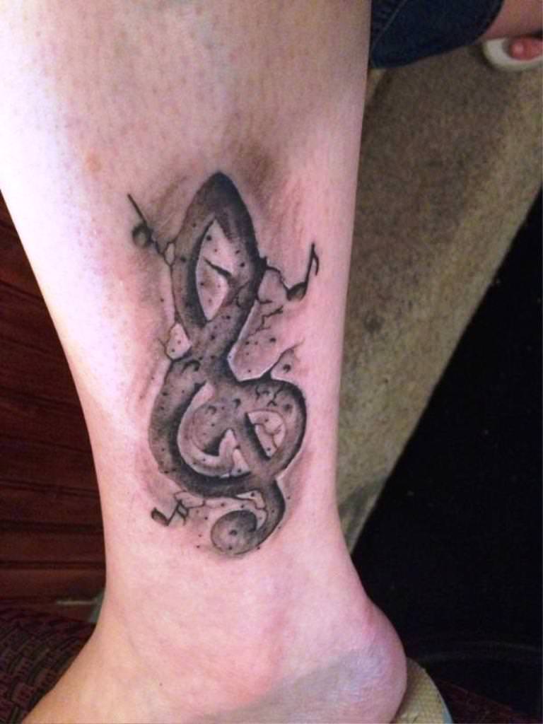 Treble Clef Tattoos Designs, Ideas and Meaning | Tattoos For You