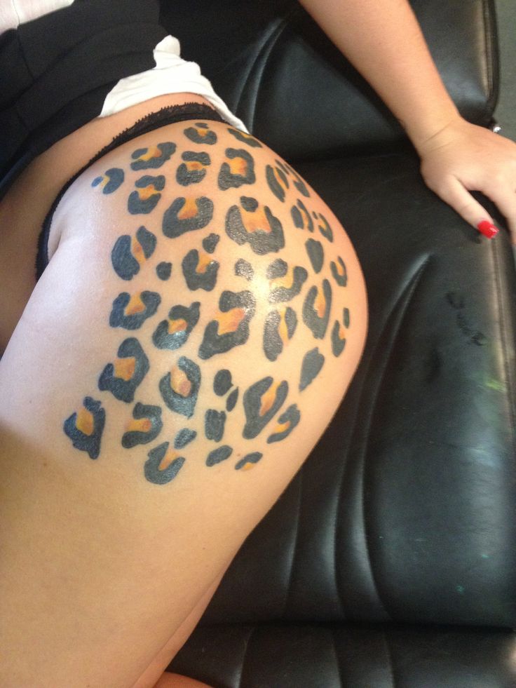 Leopard Print Tattoos On Thigh leopard print tattoos designs, ideas 