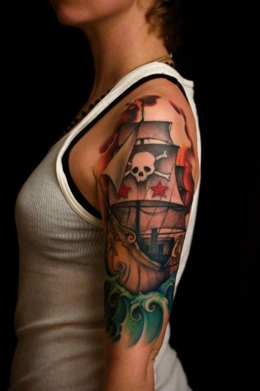 Pirate Ship Tattoos Designs, Ideas and Meaning Tattoos