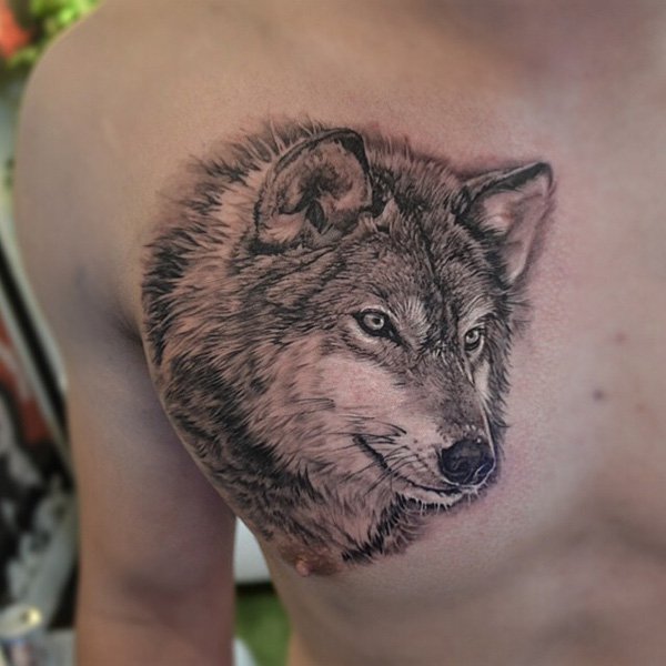 Wolf Chest Tattoo Designs, Ideas and Meaning | Tattoos For You
