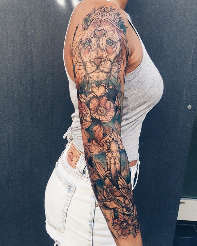 Sleeve Tattoos for Girls Designs Ideas and Meaning Tattoos For You