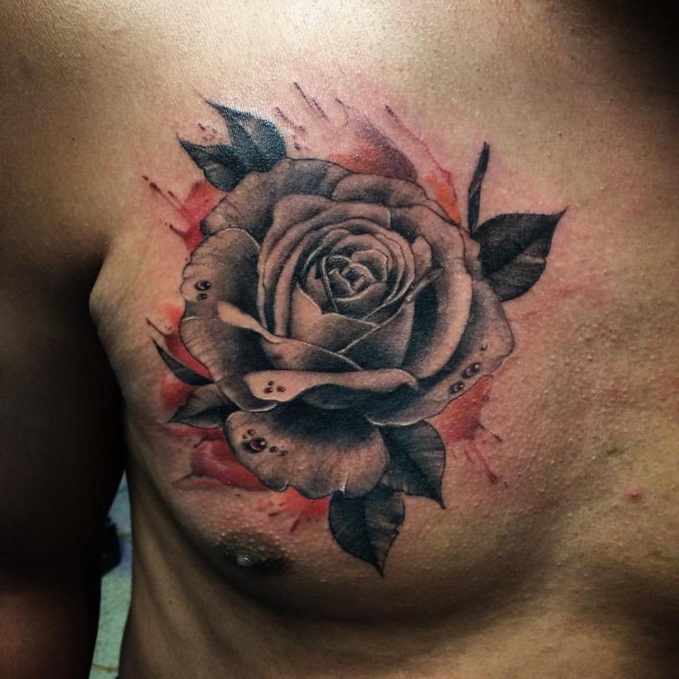 Rose Chest Tattoo Designs, Ideas and Meaning Tattoos For You