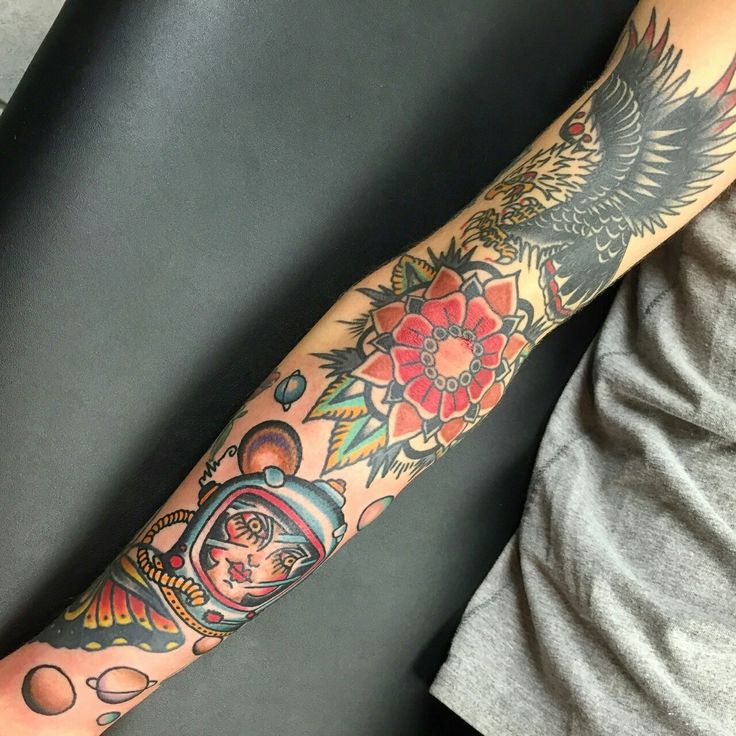 Traditional Tattoo Sleeve Designs, Ideas and Meaning ...