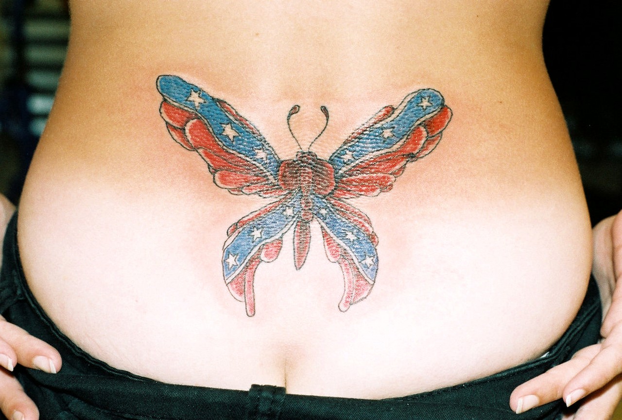 Lower Back Butterfly Tattoos.