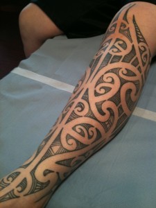Maori Leg Tattoo