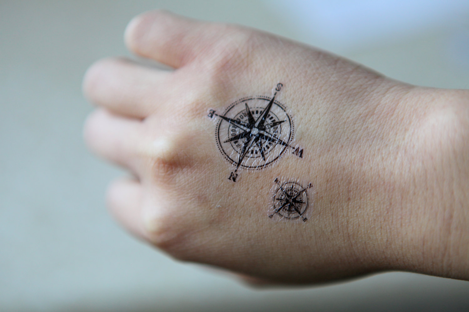 Simple Nautical Compass Tattoos - wide 6