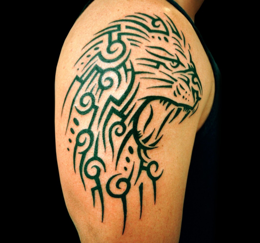 Tribal Lion Tattoo