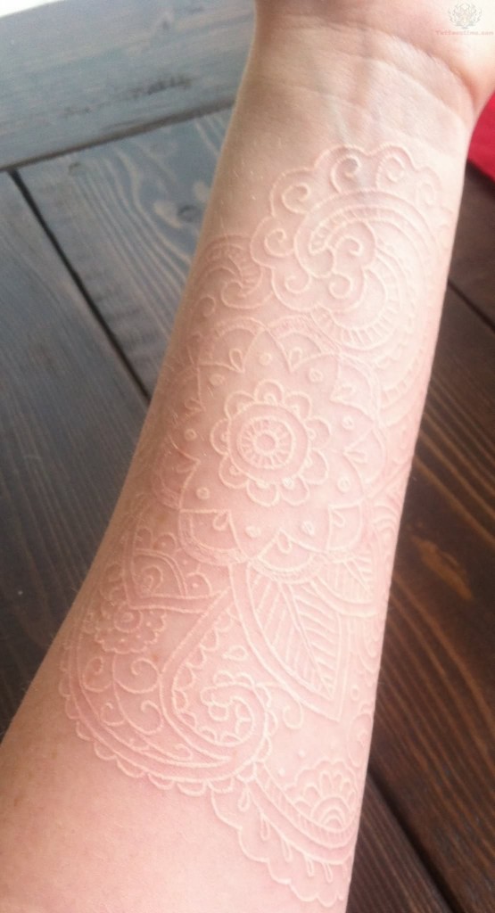 White Ink Wrist Tattoos