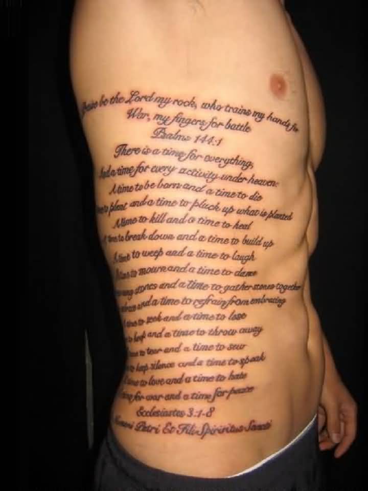 rib tattoos bible verse