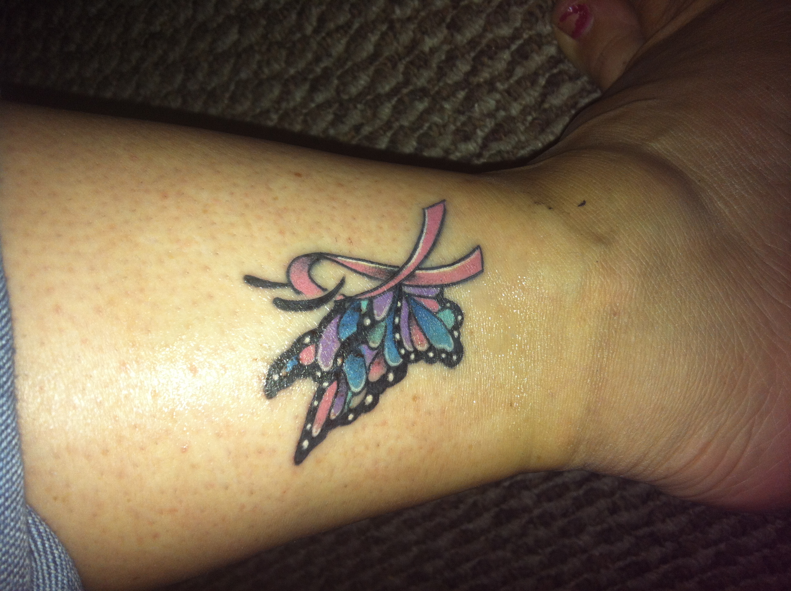 3. Butterfly Wings Breast Cancer Tattoo - wide 6