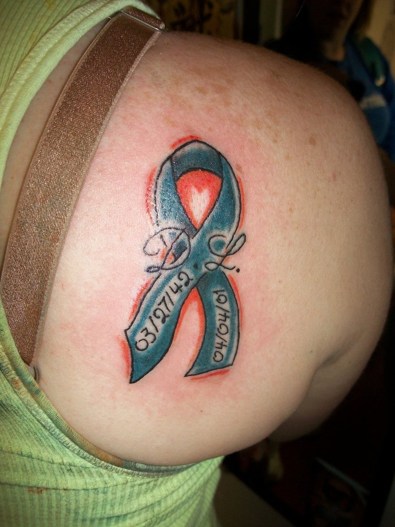 Cancer Ribbon Tattoos.