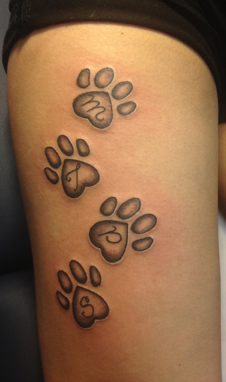 Paw Print Tattoos Designs, Ideas and Meaning - Tattoos For You