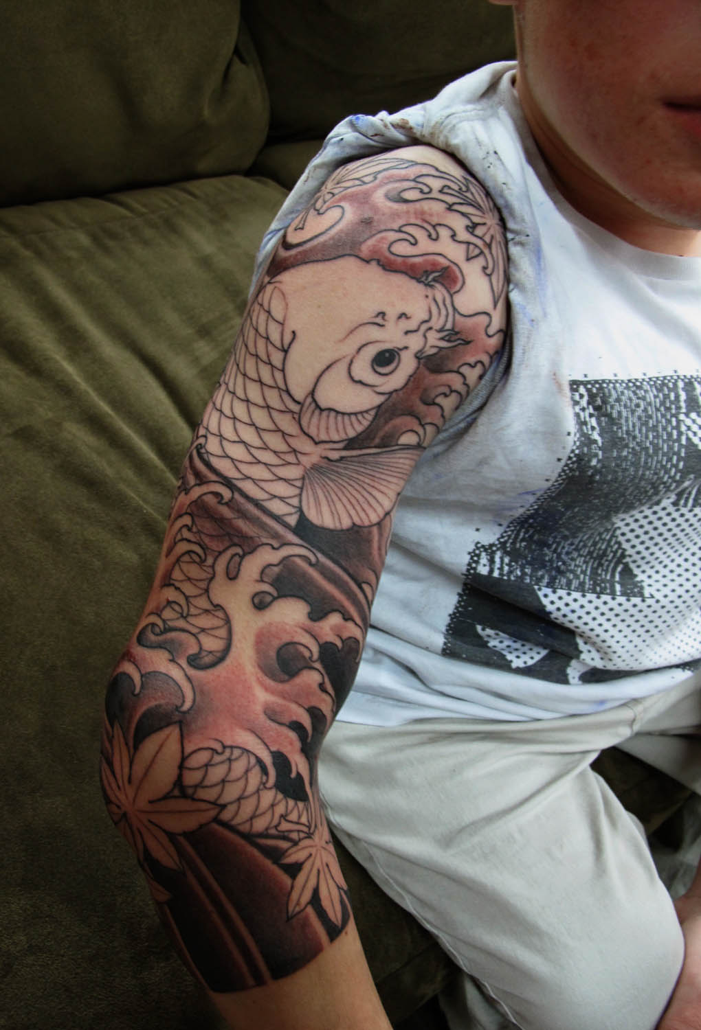 Koi Fish Tattoo Design Black And Grey - Koi Tattoos Designs, Ideas And ...