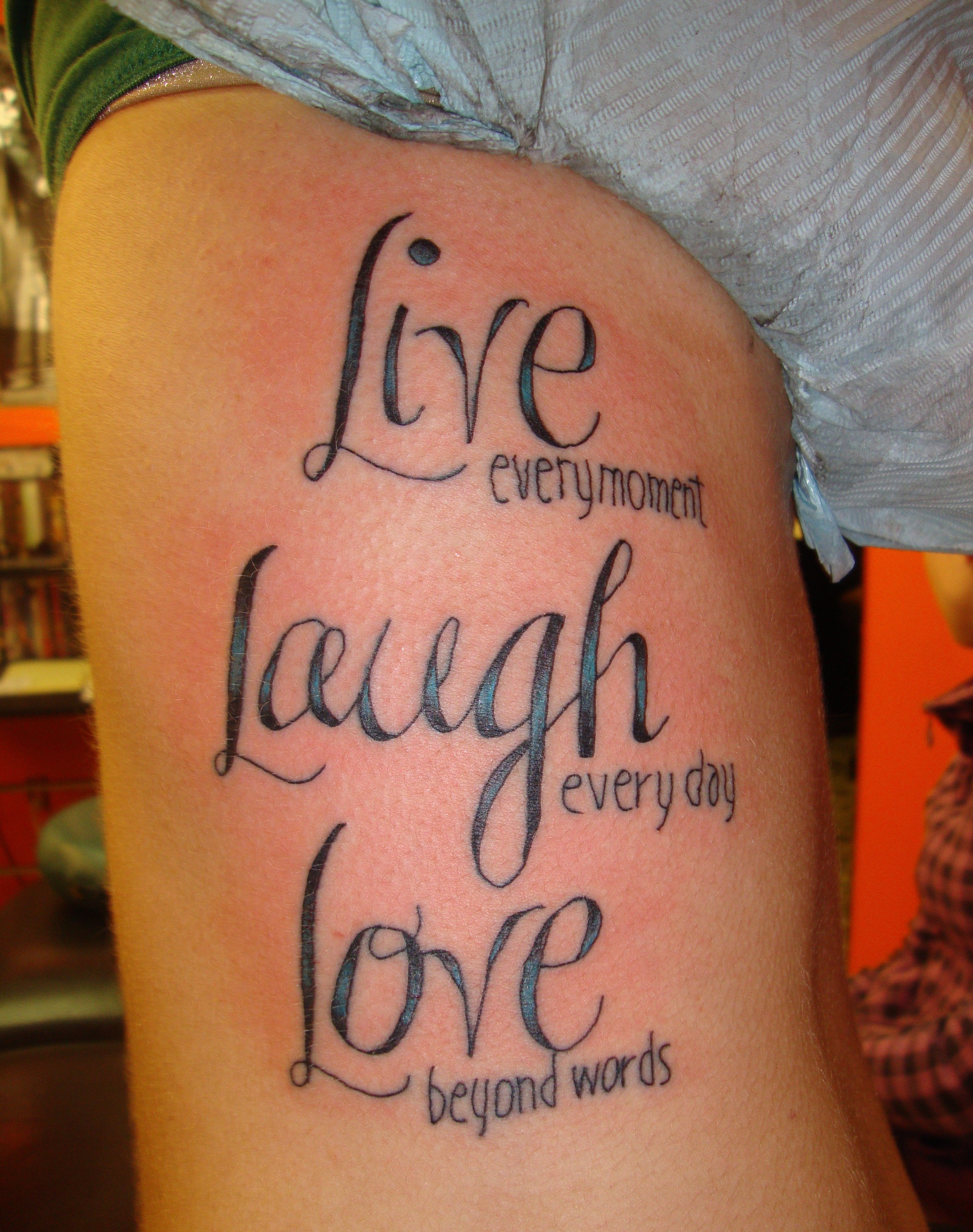 Live Laugh Love Tattoos Designs, Ideas and Meaning