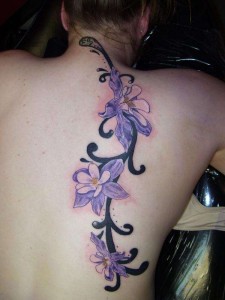 Purple Lily Tattoo