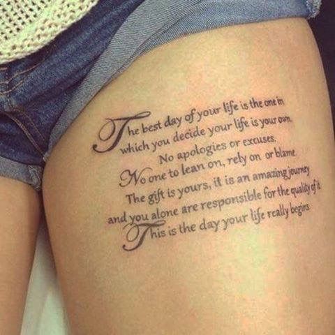 Quote Tattoos Designs Ideas And Meaning Tattoos For You