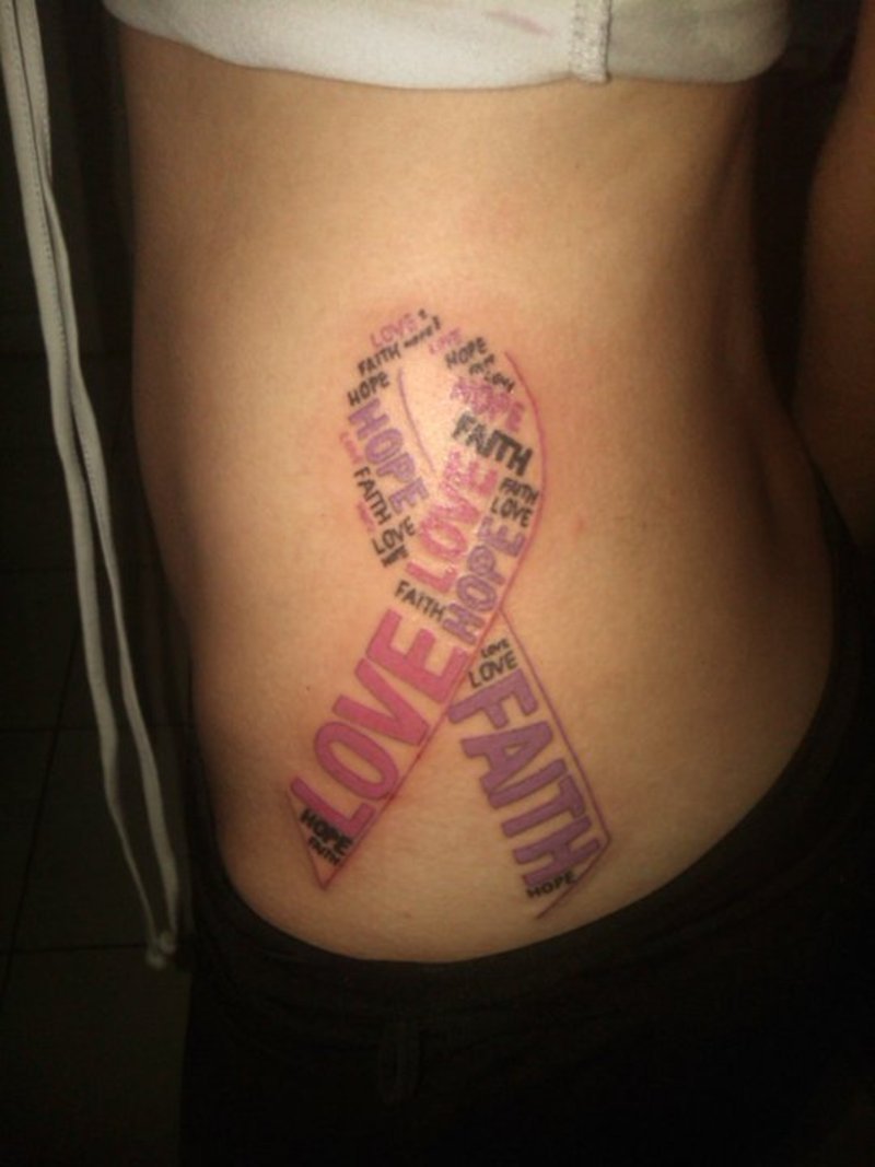 Cancer Ribbon Tattoos Designs, Ideas and Meaning | Tattoos For You