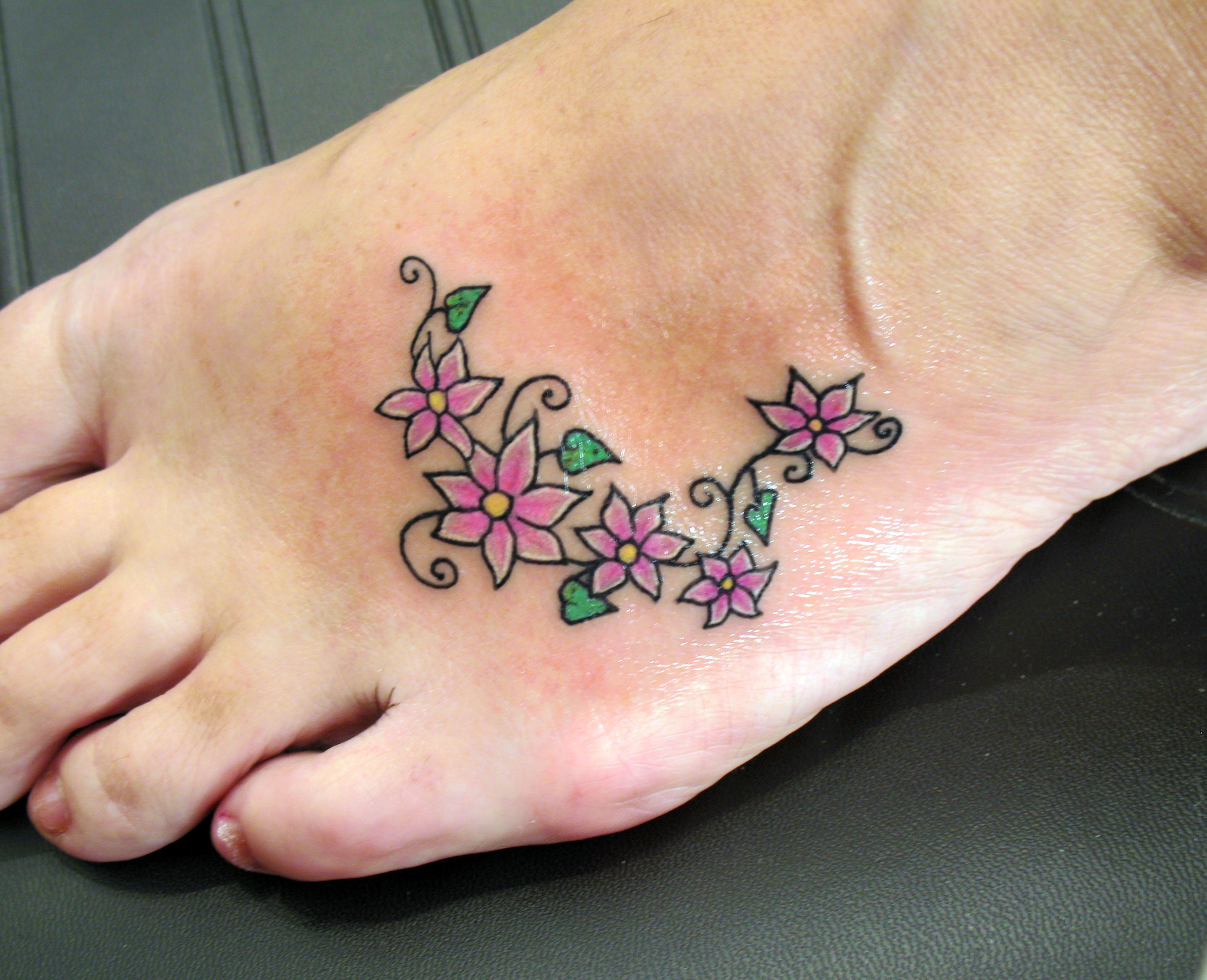 Vine Tattoos On Foot.