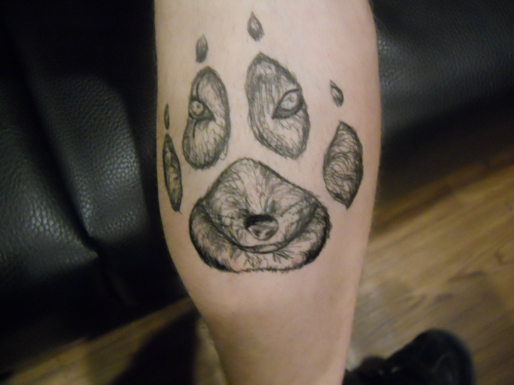 Wolf Paw Print Tattoos.